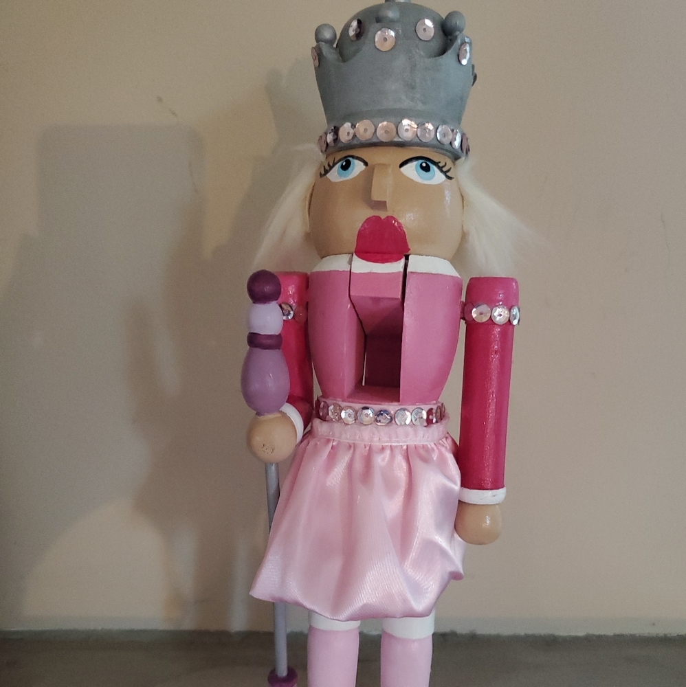 Hand Painted Nutcracker pretty in pink